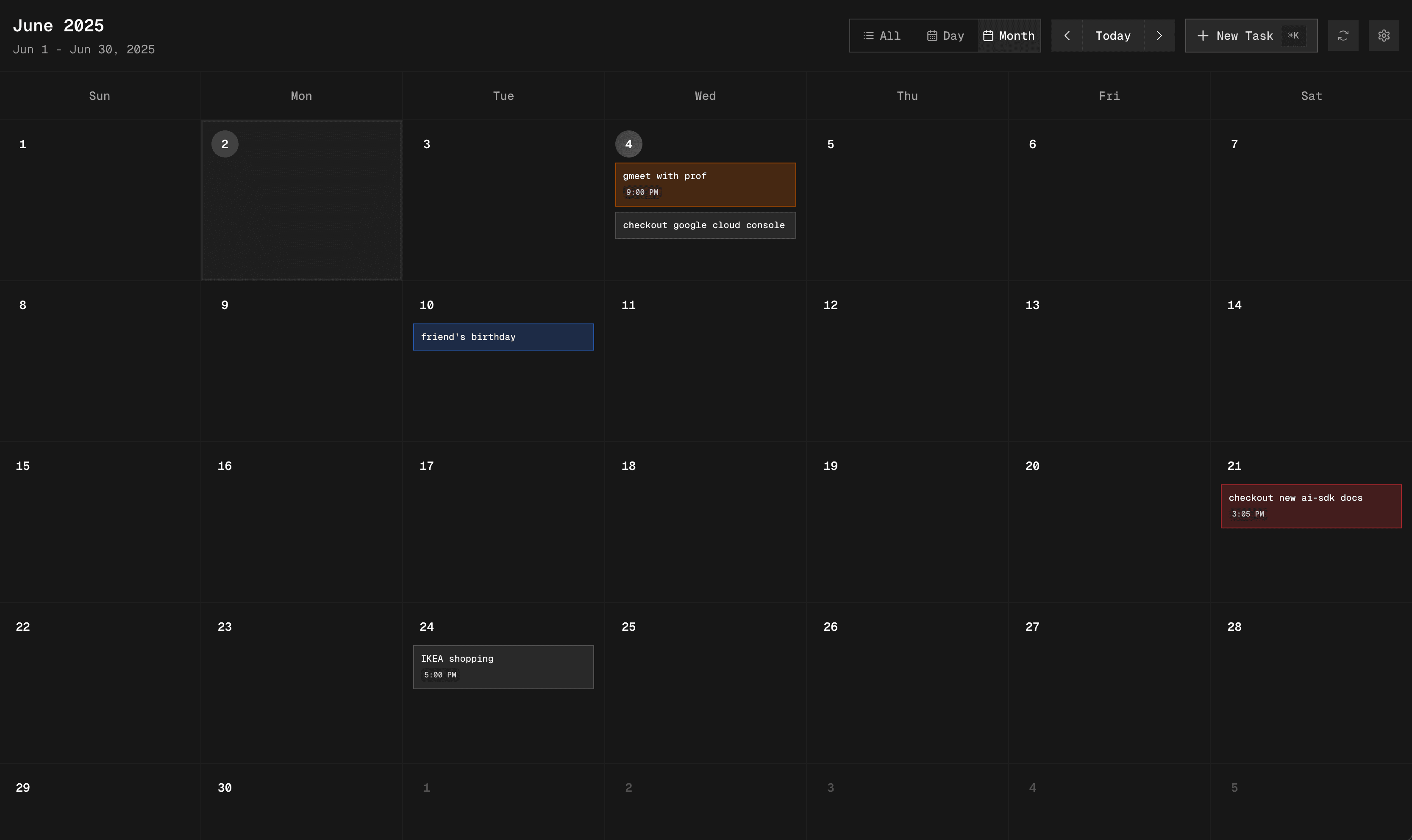 Cue - AI Task Manager Interface